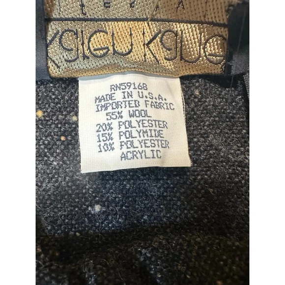 Vintage Karen Kane 90s Wool Fringe Maxi Skirt | Boho Ethnic | Made USA M - Picture 7 of 11